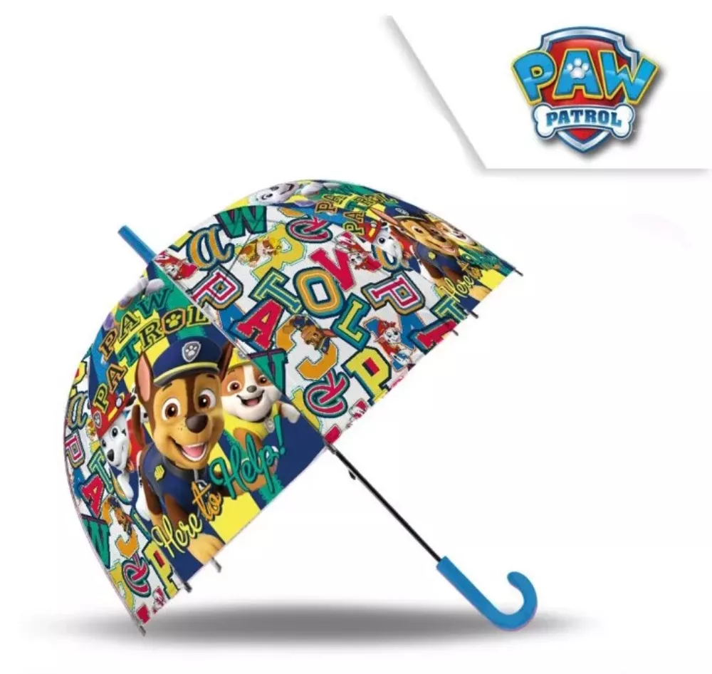 Mancs őrjárat gyerek félautomata átlátszó esernyő