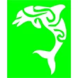 Delfin 1 csillámfestő sablon