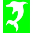 Delfin 3 csillámfestő sablon