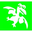 Dino 2 csillámfestő sablon