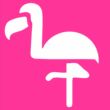 Flamingó csillámfestő sablon