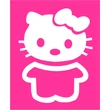 Hello Kitty 2 csillámfestő sablon
