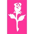 Rózsa 2 csillámfestő sablon