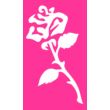 Rózsa 3 csillámfestő sablon