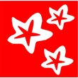 Csillagok 1 csillámfestő sablon