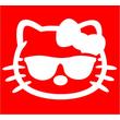 Hello Kitty 1 csillámfestő sablon