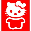 Hello Kitty 3 csillámfestő sablon