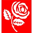 Rózsa 1 csillámfestő sablon