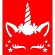 Unikornis 2 csillámfestő sablon