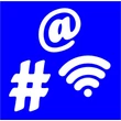 Wifi Hashtag Kukac csillámfestő sablon