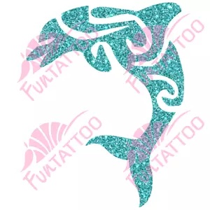 Delfin 1 csillámfestő sablon
