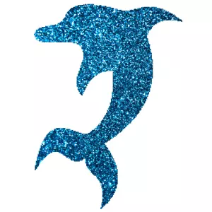 Delfin 3 csillámfestő sablon