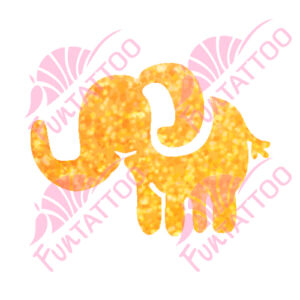 Elefánt 2 csillámfestő sablon