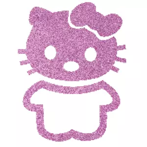 Hello Kitty 2 csillámfestő sablon