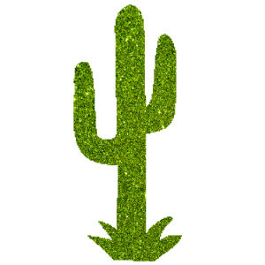 Kaktusz csillámfestő sablon