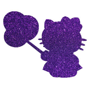 Hello Kitty lufival csillámfestő sablon