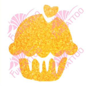 Muffin csillámfestő sablon