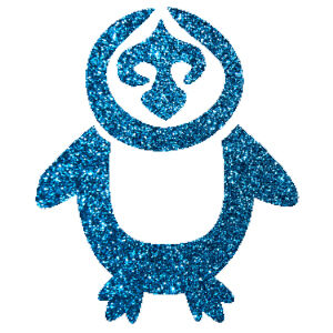 Pingvin csillámfestő sablon