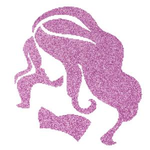 Bikinis lány csillámfestő sablon