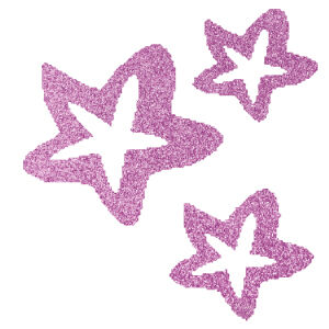 Csillagok 1 csillámfestő sablon