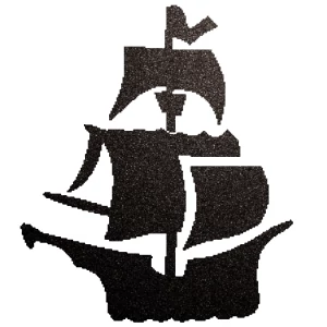 Hajó csillámfestő sablon