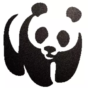 Panda csillámfestő sablon