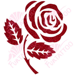 Rózsa 1 csillámfestő sablon