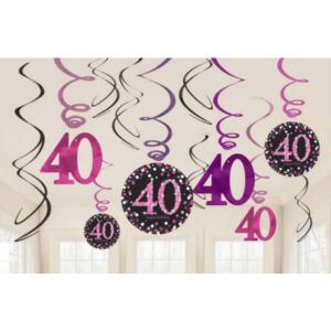 Happy Birthday 40 Szalag dekoráció