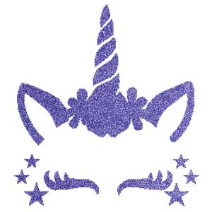 Unikornis 2 csillámfestő sablon