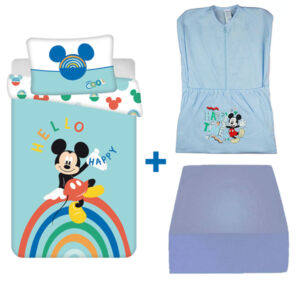 Disney Mickey ovis ágynemű szett (ágynemű huzat + lepedő + vállfazsák)