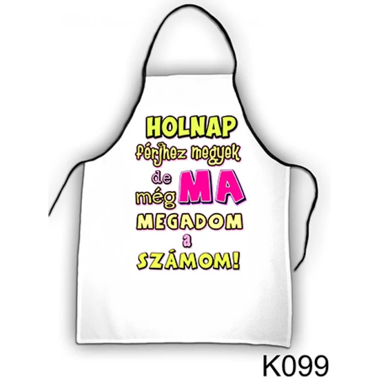 Holnap férjhez megyek... – vicces női kötény
