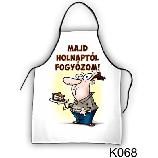 Majd holnaptól fogyózom! – vicces férfi kötény