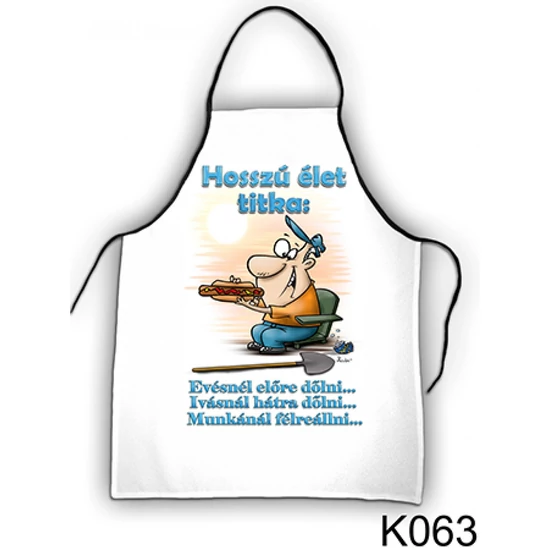 Hosszú élet titka – vicces férfi kötény