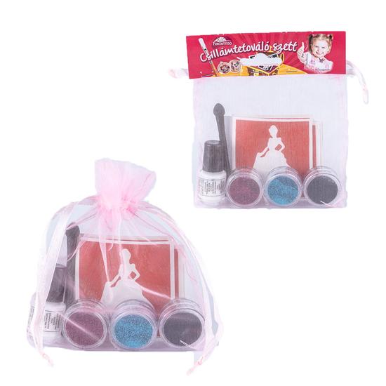 Csillámtetováló organza szett - lányoknak (25 db-os)