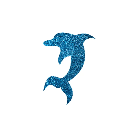 Delfin 3 csillámfestő sablon