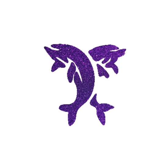 Delfin 5 csillámfestő sablon