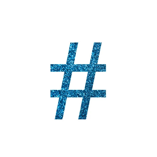 Hashtag csillámfestő sablon