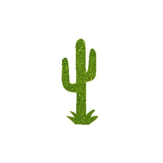 Kaktusz csillámfestő sablon
