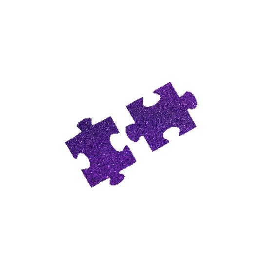 Puzzle csillámfestő sablon