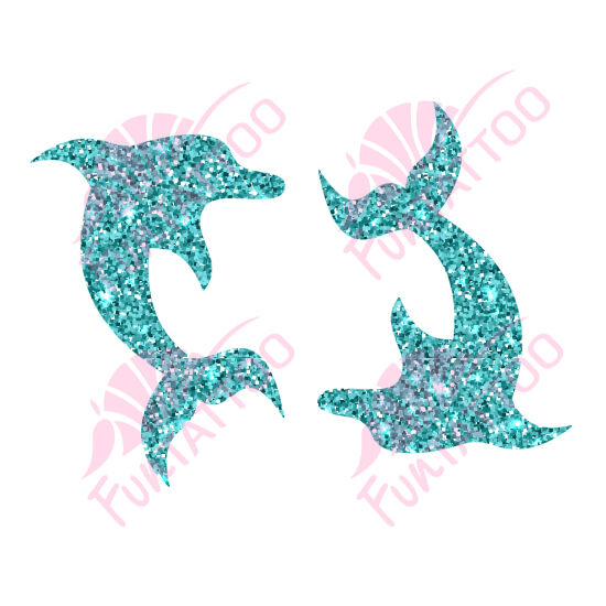 Delfinek  csillámfestő sablon
