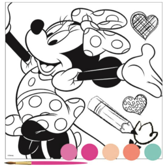 Disney Minnie festhető vászon kép festék készlettel