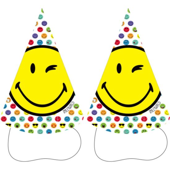 Emoji Parti kalap, csákó 8 db-os