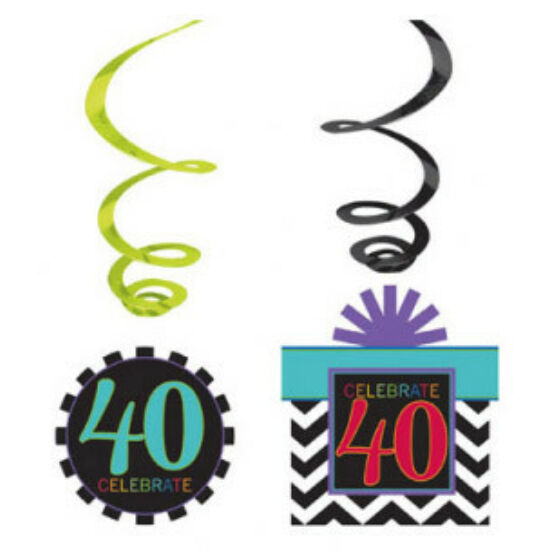 Happy Birthday 40 Szalag dekoráció