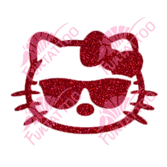 Hello Kitty 1 csillámfestő sablon