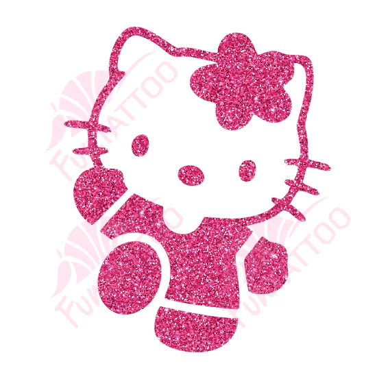 Hello Kitty 2 csillámfestő sablon