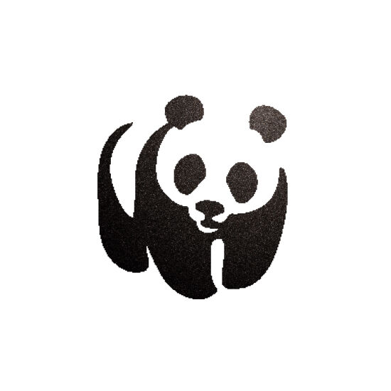 Panda csillámfestő sablon