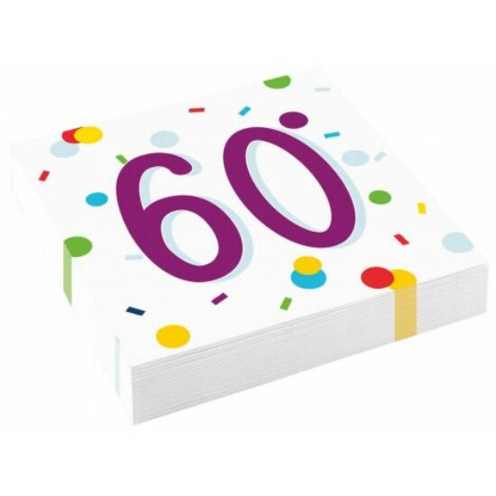 Happy Birthday 60 szalvéta