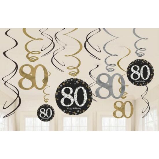 Happy Birthday 80 Szalag dekoráció