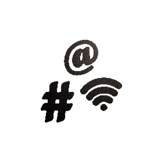 Wifi Hashtag Kukac csillámfestő sablon