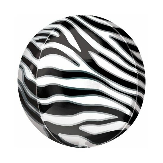 Zebra mintás Gömb fólia lufi